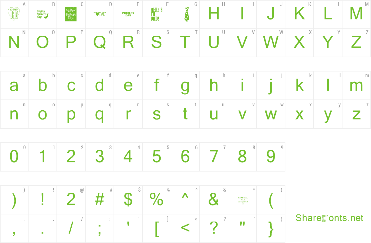 Font KR Father's Day Dings preview